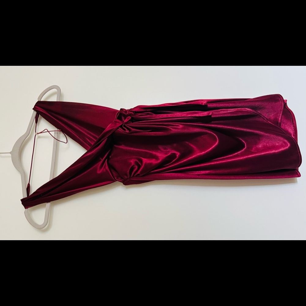 Satin wrap dress
